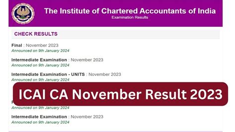 icai final result nov 2023|ICAI .